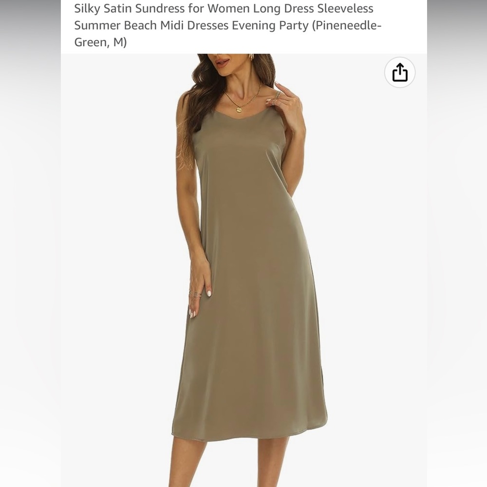 NWOT Satin midi dress